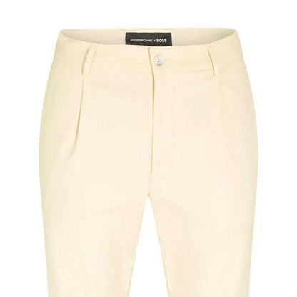 White - Back - Boss Mens Kane-PL Plain Straight Leg Trousers