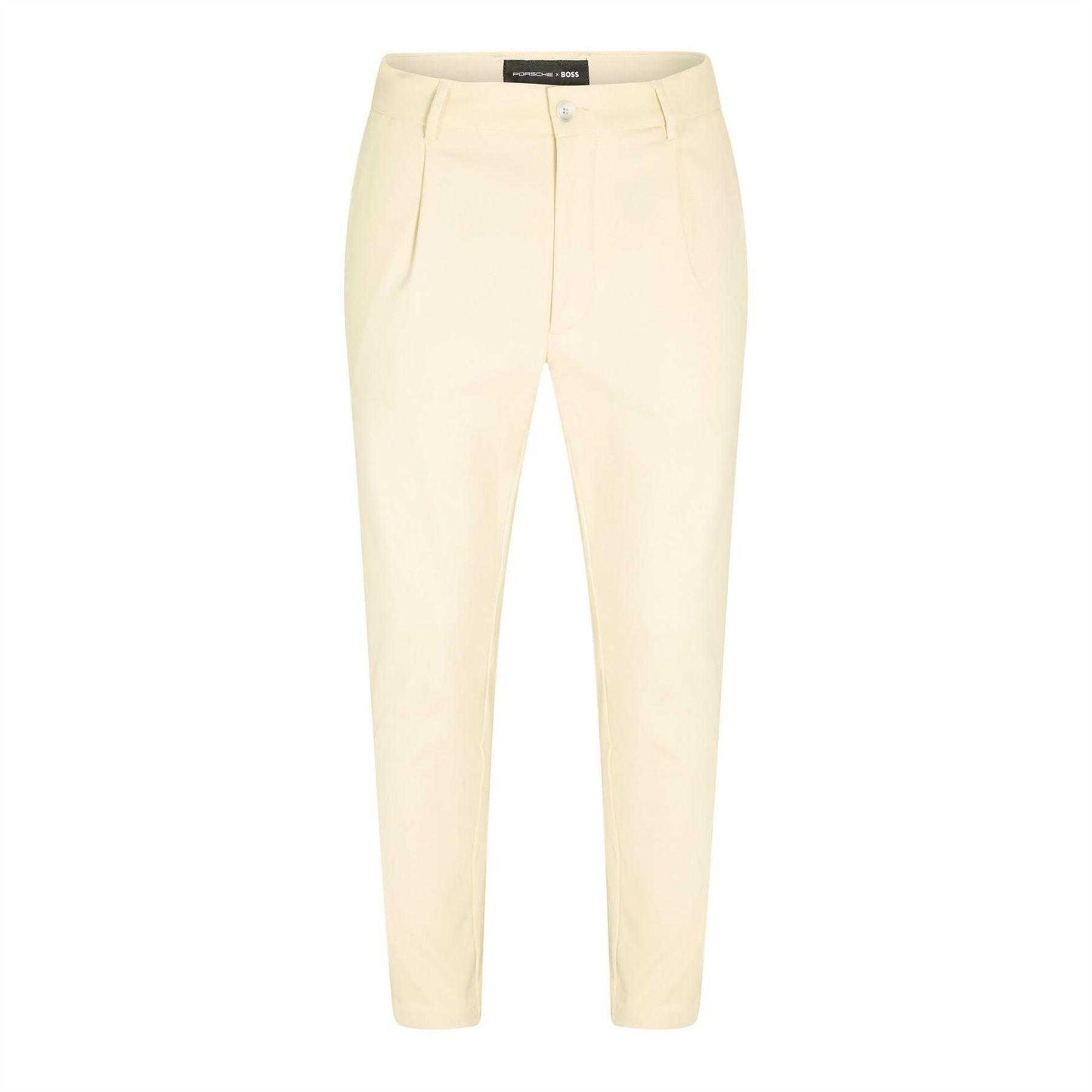 White - Front - Boss Mens Kane-PL Plain Straight Leg Trousers