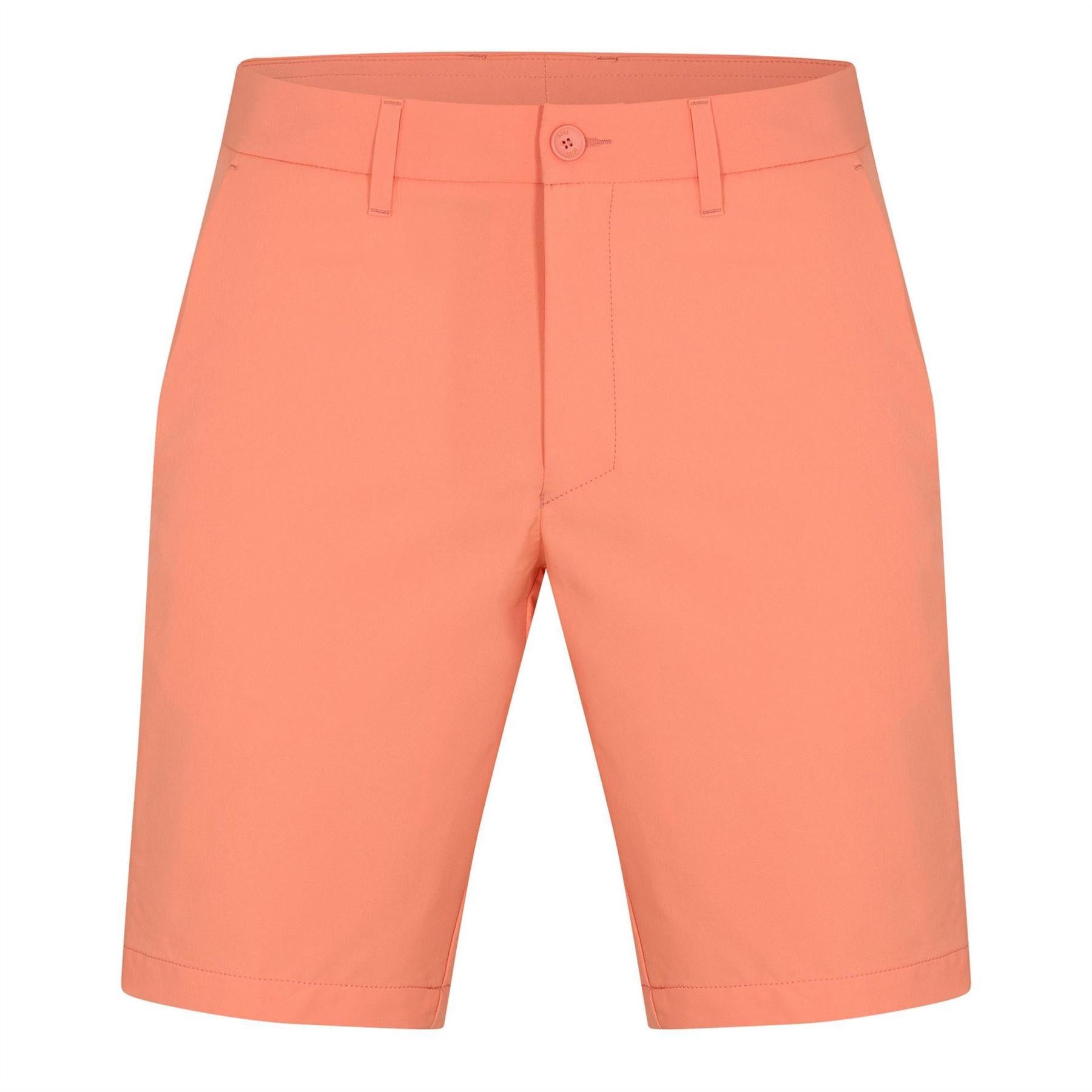 Orange - Front - Boss Mens Commuter Plain Shorts