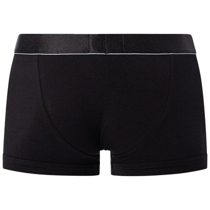 Black - Back - Emporio Armani Mens Eagle Logo Boxer Shorts (Pack of 3)