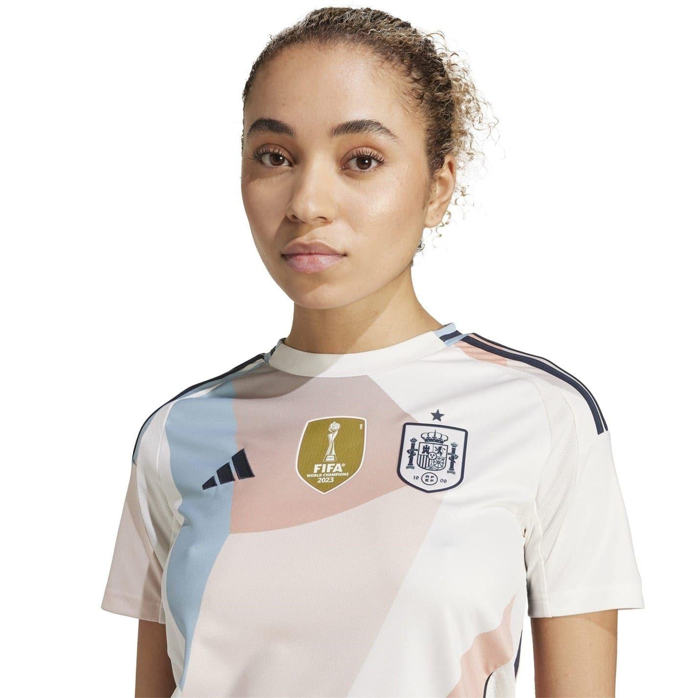 White - Side - Adidas Womens-Ladies 2025 Spain Away Shirt