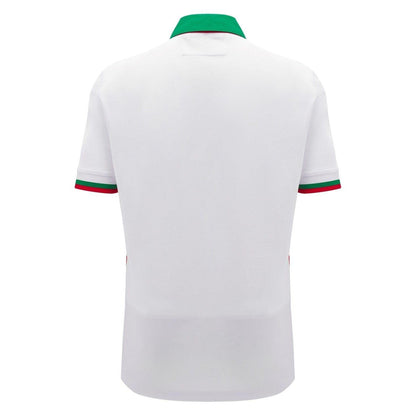 White-Green - Back - Macron Mens 24-25 Welsh Rugby Union Rugby Shirt
