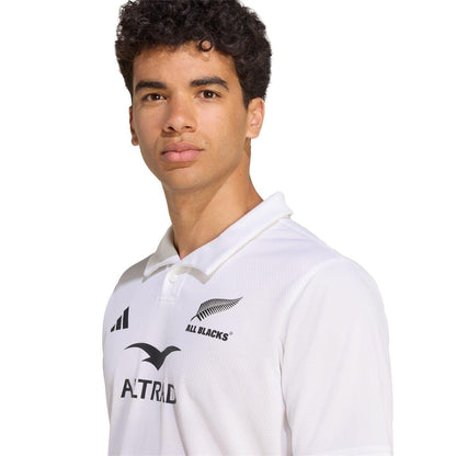 White - Side - Adidas Mens 2025 New Zealand All Blacks Polo Shirt