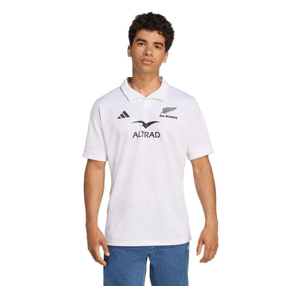 White - Lifestyle - Adidas Mens 2025 New Zealand All Blacks Polo Shirt