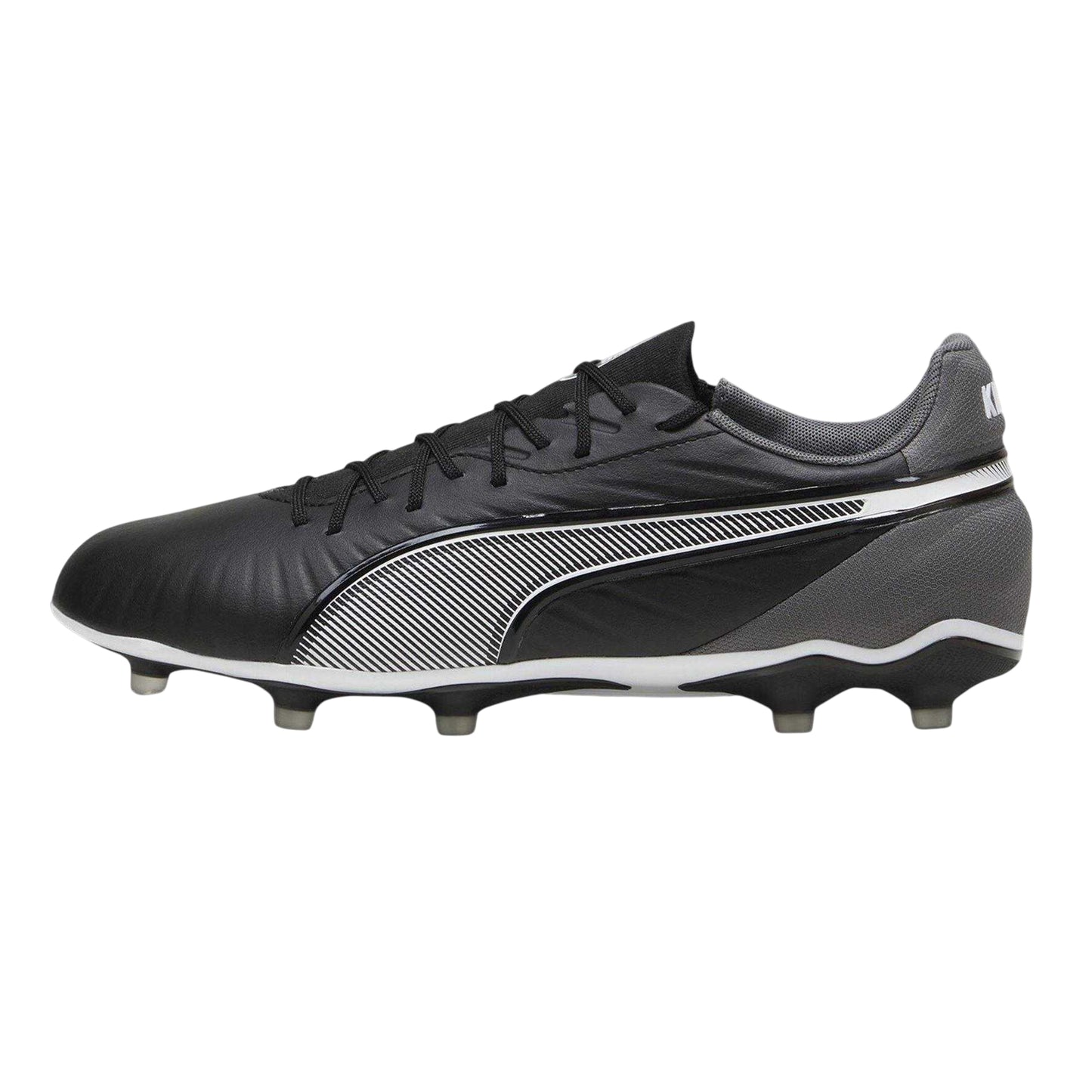 Puma Black-White - Side - Puma Mens King Match Firm Ground Football Boots