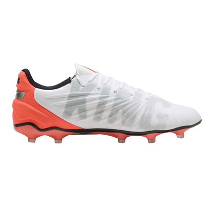 White-Red - Front - Puma Mens King Match Firm Ground Football Boots
