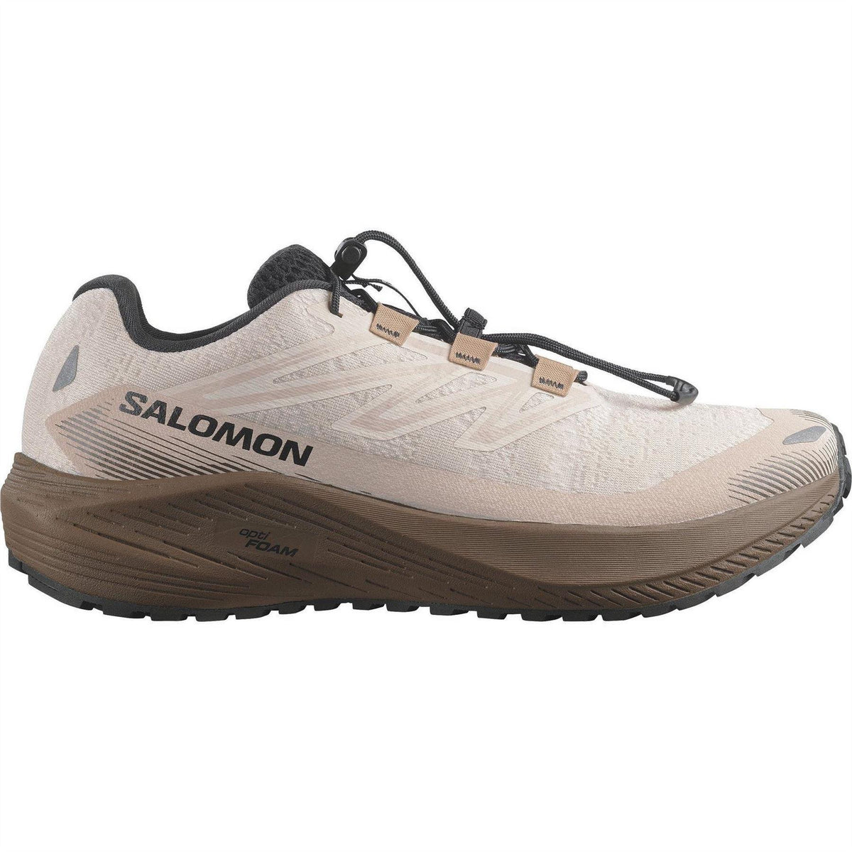 Vanilla-Brown - Front - Salomon Mens Aero Flow GRVL Trainers
