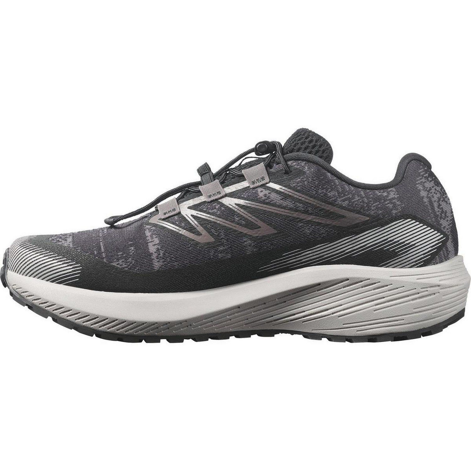 Dark Grey-Black - Side - Salomon Mens Aero Flow GRVL Trainers