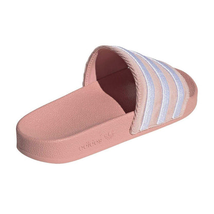 Wonder Mauve - Back - Adidas Womens-Ladies Adilette Open Toe Flat Slides