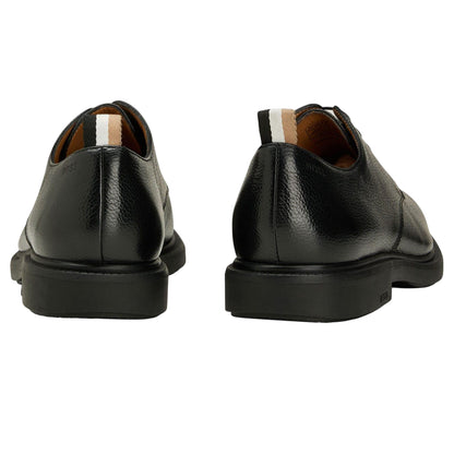 Black - Back - Boss Mens Larry Leather Derby Shoes