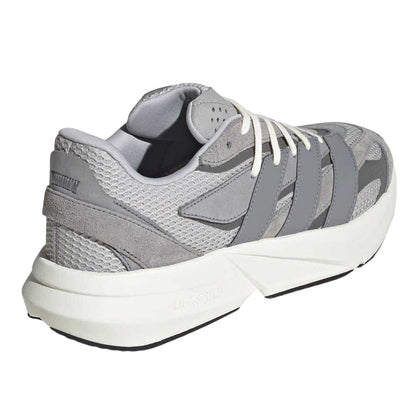 Grey-Metallic - Back - Adidas Mens Lightblaze Suede Trainers