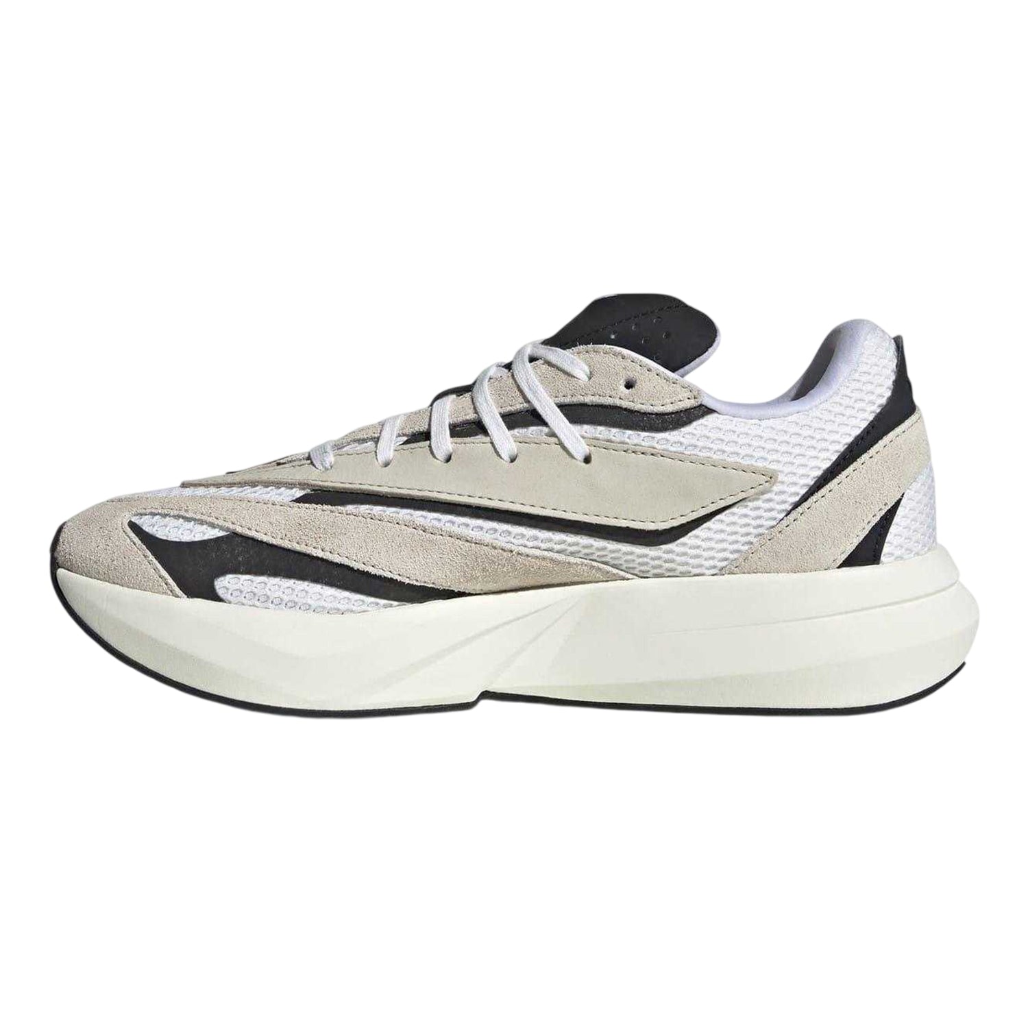 Alumina-Black - Side - Adidas Mens Lightblaze Suede Trainers