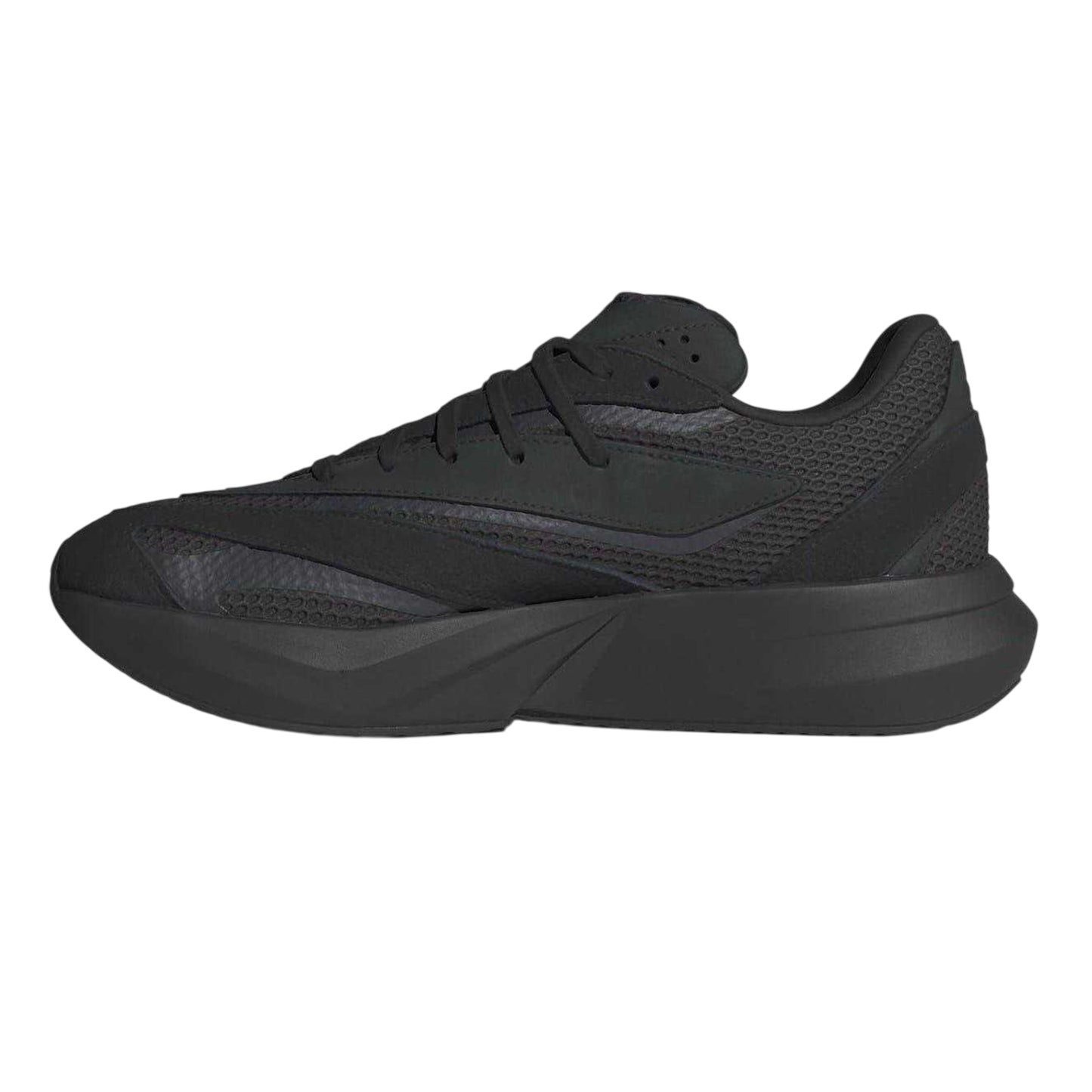 Black - Side - Adidas Mens Lightblaze Suede Trainers
