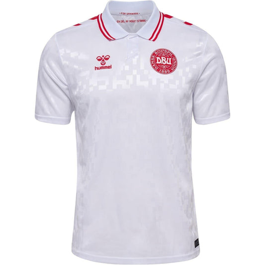 White - Front - Hummel Mens 24-25 Denmark Away Jersey