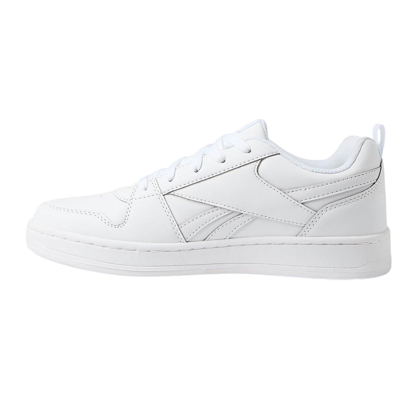 White - Side - Reebok Childrens-Kids Royal Prime 2.0 Flat Trainers