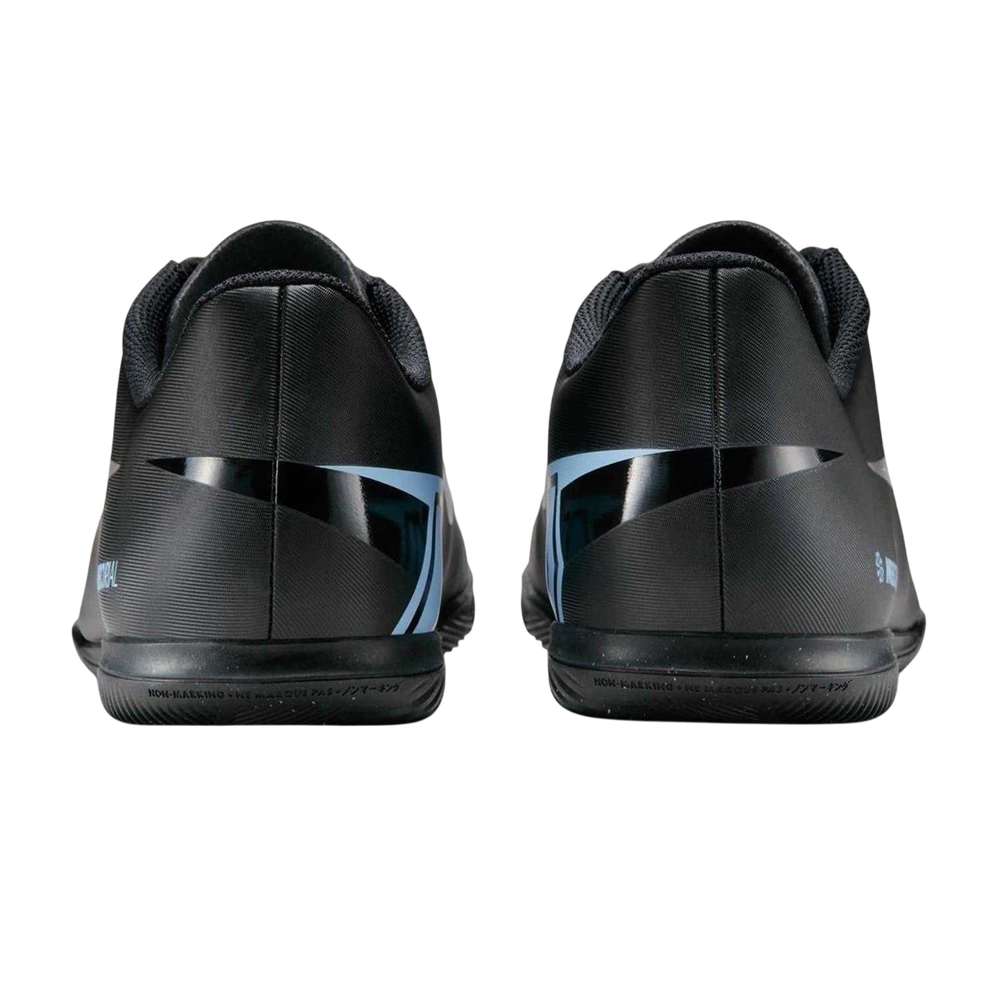 Black-Blue - Back - Nike Mens Mercurial Leather Indoor Football Shoes