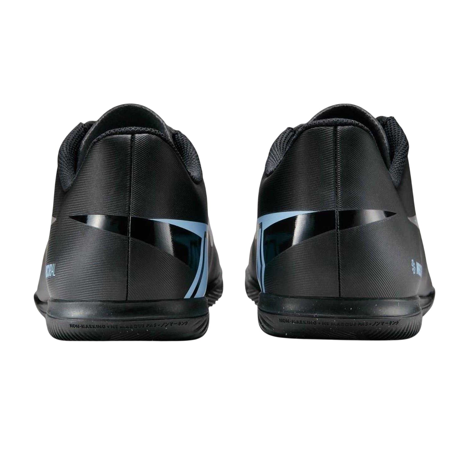 Black-Blue - Back - Nike Mens Mercurial Leather Indoor Football Shoes