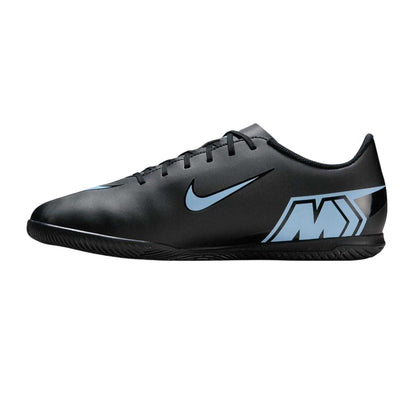 Black-Blue - Side - Nike Mens Mercurial Leather Indoor Football Shoes