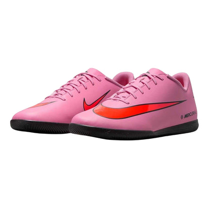 Pink-Black - Pack Shot - Nike Mens Mercurial Leather Indoor Football Shoes