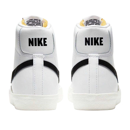 White-Black - Back - Nike Womens-Ladies Blazer 77 High Top Trainers