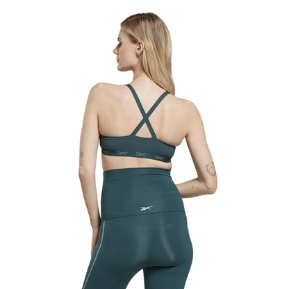 Forest Green - Back - Reebok Womens-Ladies Sports Bra