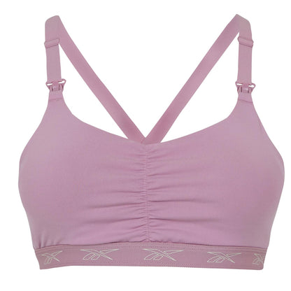 Pink - Front - Reebok Womens-Ladies Sports Bra