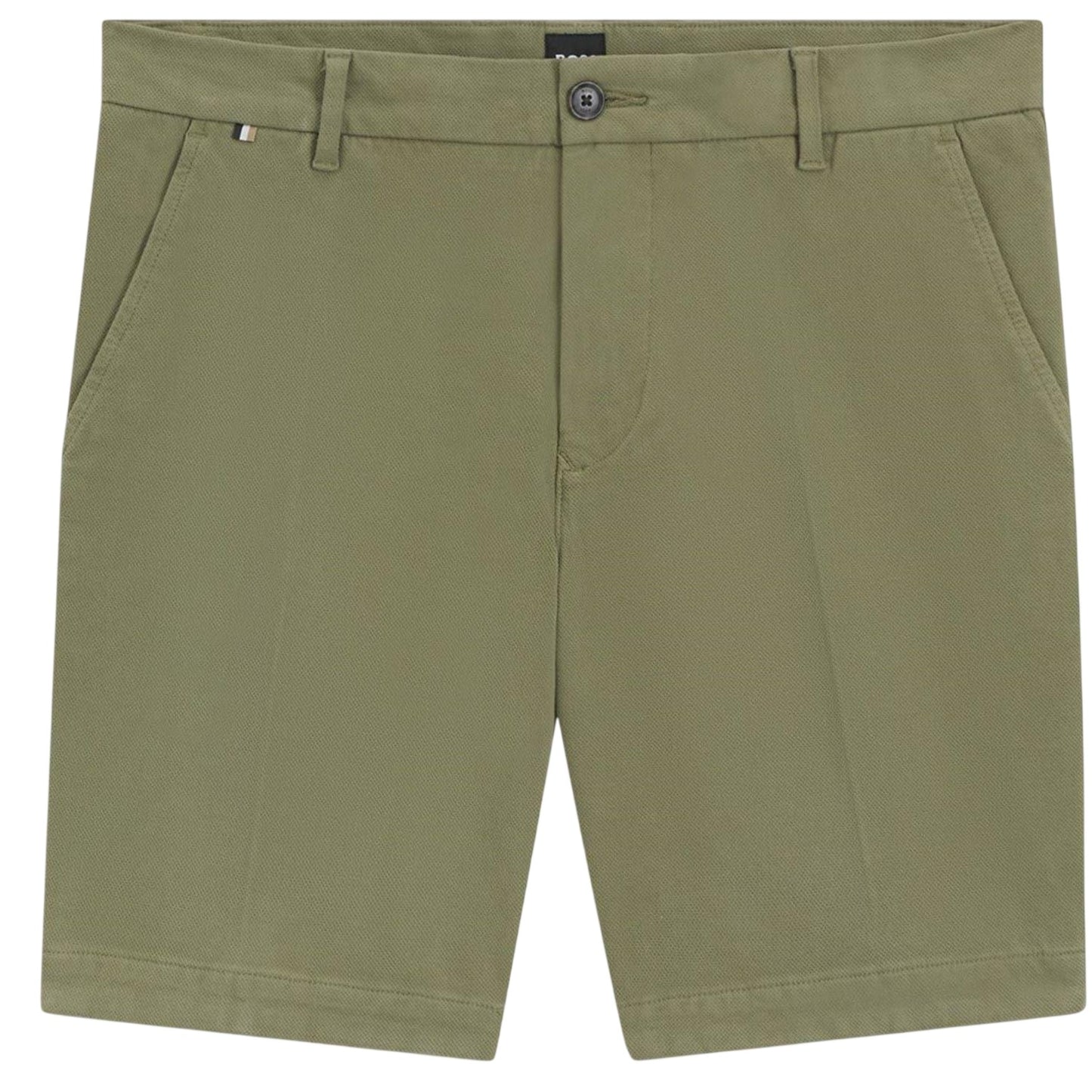Green - Front - Boss Mens Slice Cotton Blend Chino Shorts