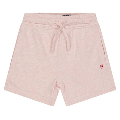Pink - Front - Farah Childrens-Kids Marl Sweat Shorts