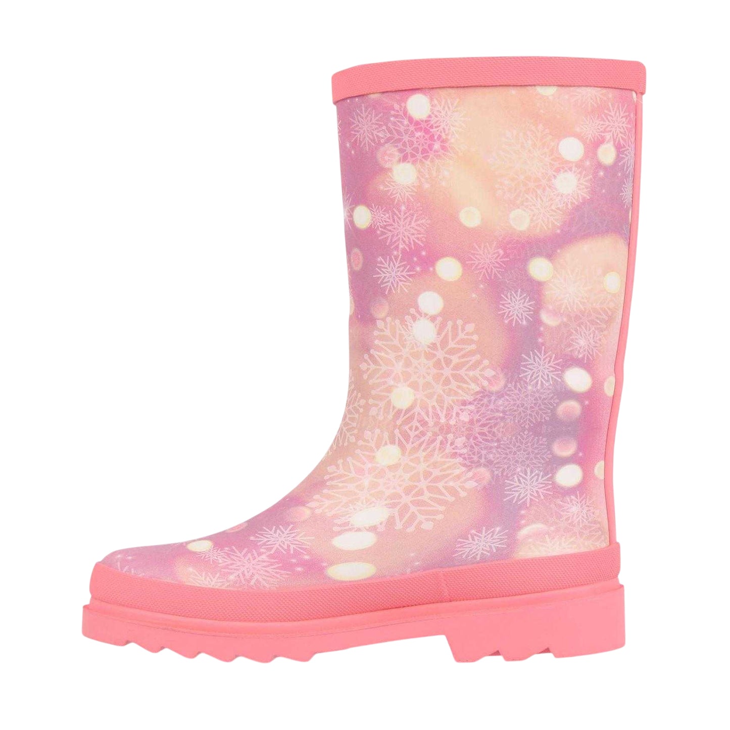 Pink - Back - Gelert Childrens-Kids Marble Waterproof Wellington Boots