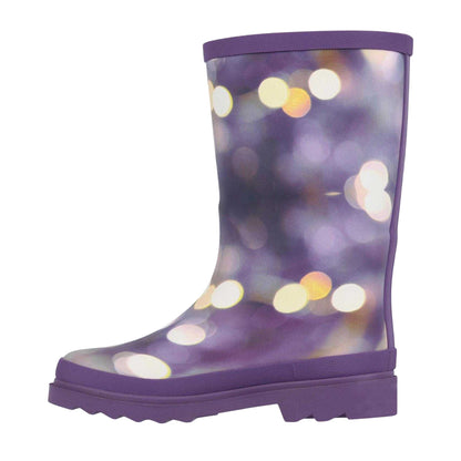 Purple - Back - Gelert Childrens-Kids Marble Waterproof Wellington Boots