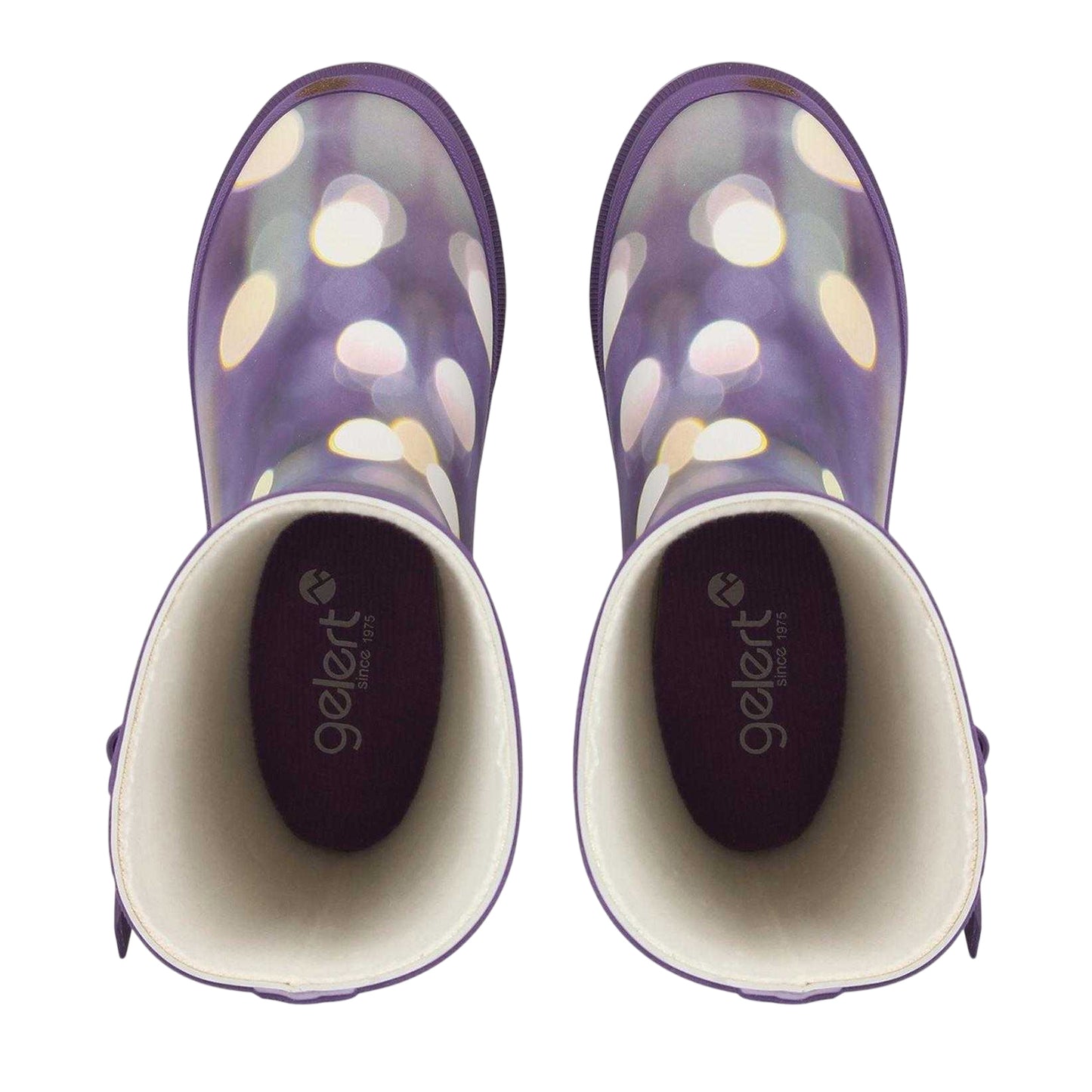 Purple - Side - Gelert Childrens-Kids Marble Waterproof Wellington Boots