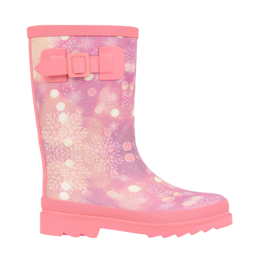 Pink - Front - Gelert Childrens-Kids Marble Waterproof Wellington Boots