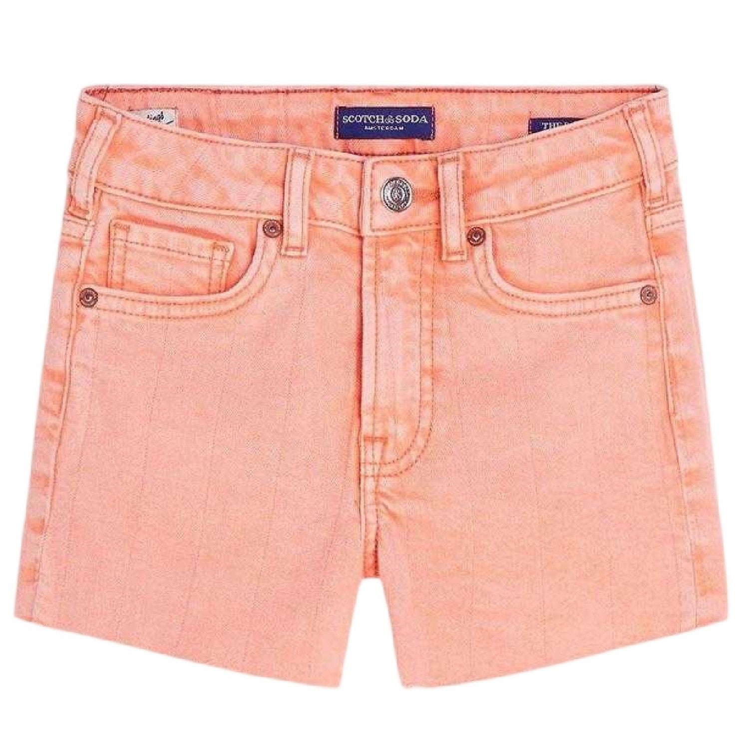 Papaya Punch - Front - Scotch And Soda Childrens-Kids Denim Shorts