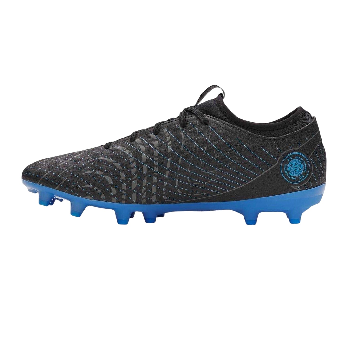 Black-Blue - Back - Under Armour Mens Magnetico Select 5 Firm Ground Football Boots