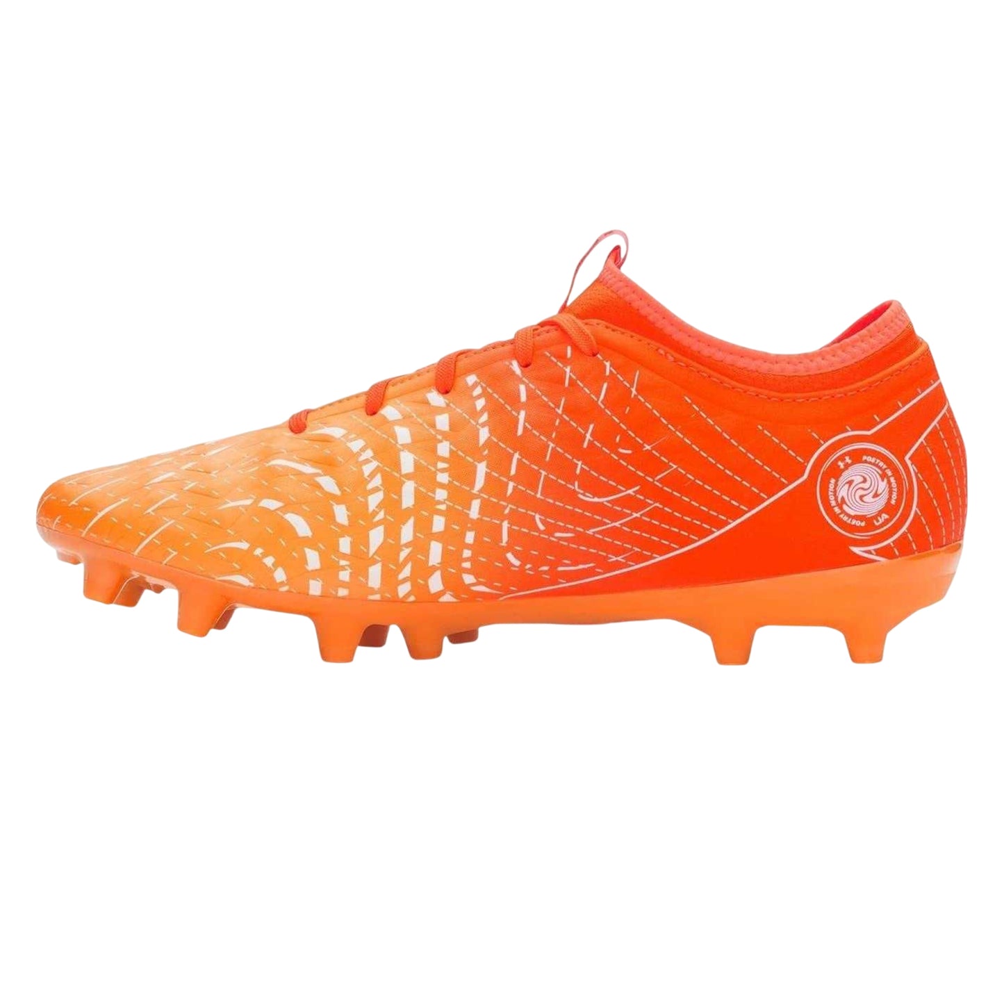 Orange-White - Back - Under Armour Mens Magnetico Select 5 Firm Ground Football Boots