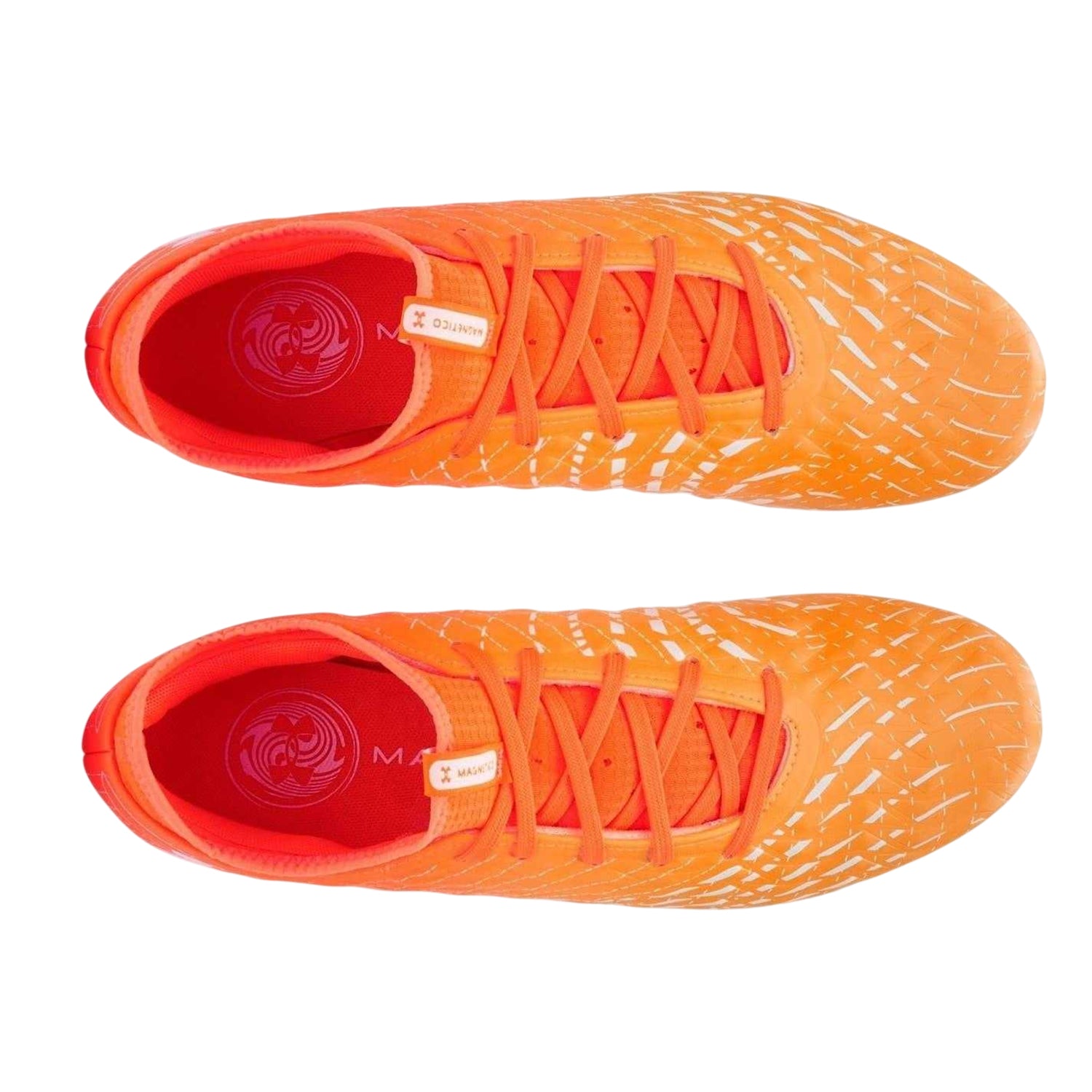 Orange-White - Side - Under Armour Mens Magnetico Select 5 Firm Ground Football Boots