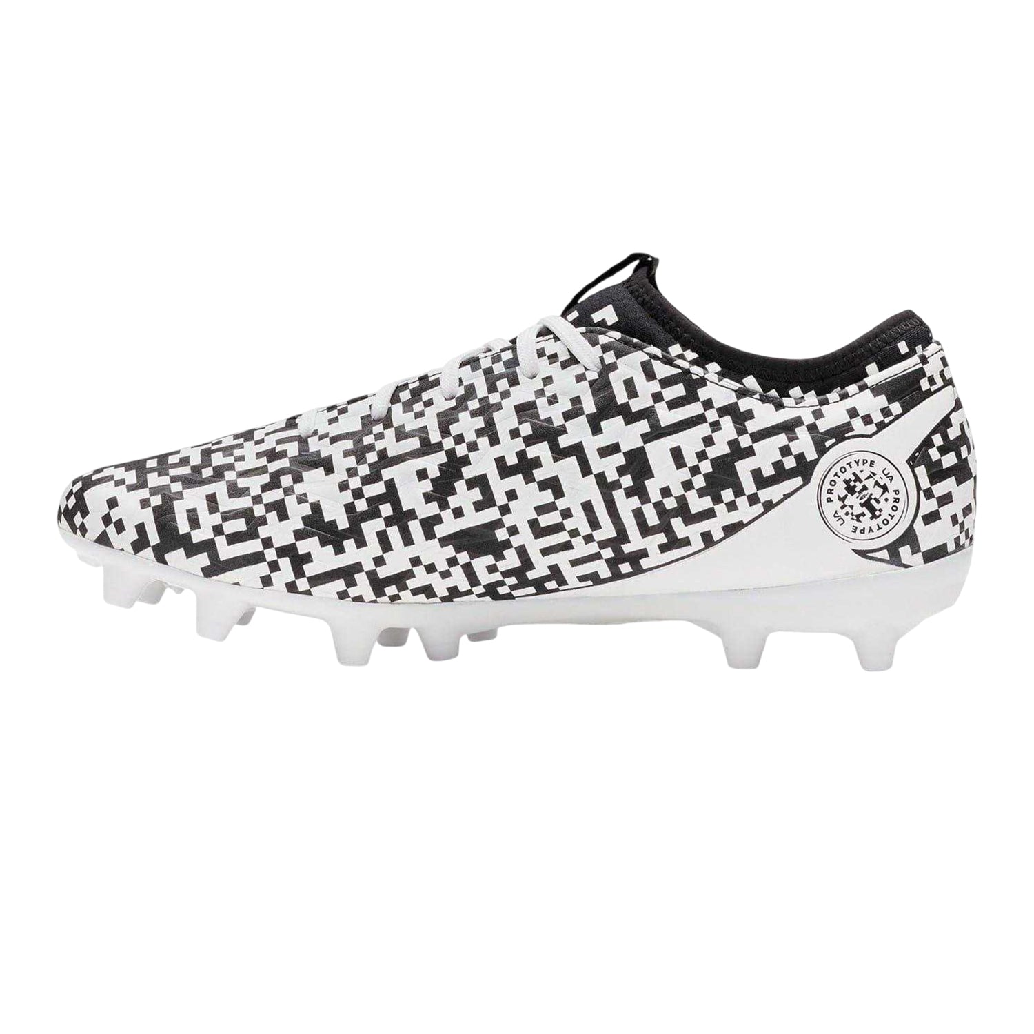Black-White - Back - Under Armour Mens Magnetico Select 5 Firm Ground Football Boots