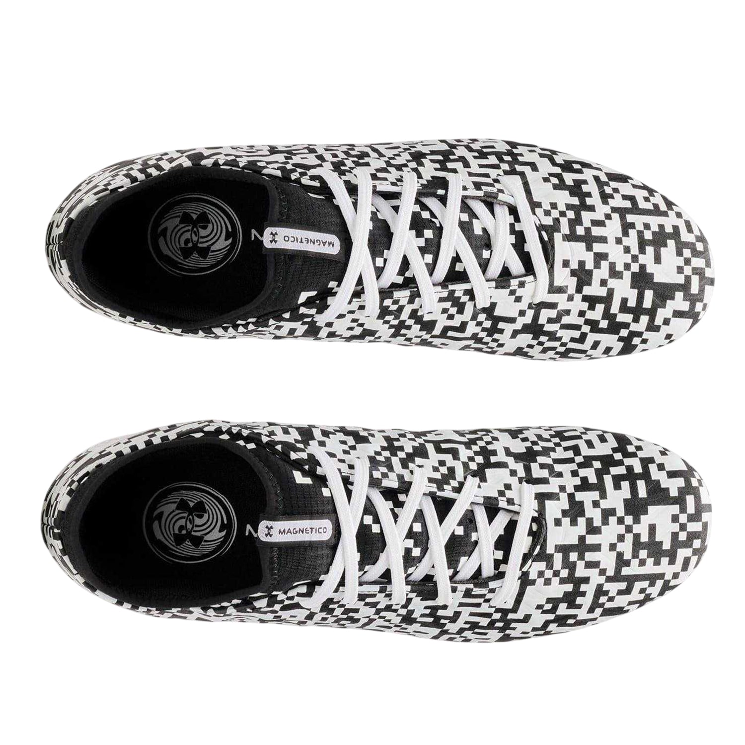 Black-White - Side - Under Armour Mens Magnetico Select 5 Firm Ground Football Boots