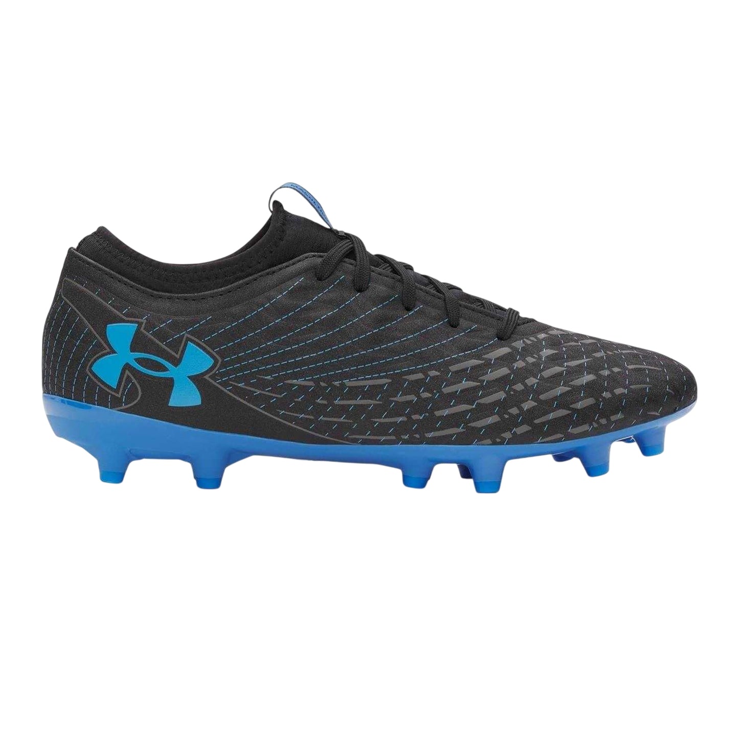 Black-Blue - Front - Under Armour Mens Magnetico Select 5 Firm Ground Football Boots