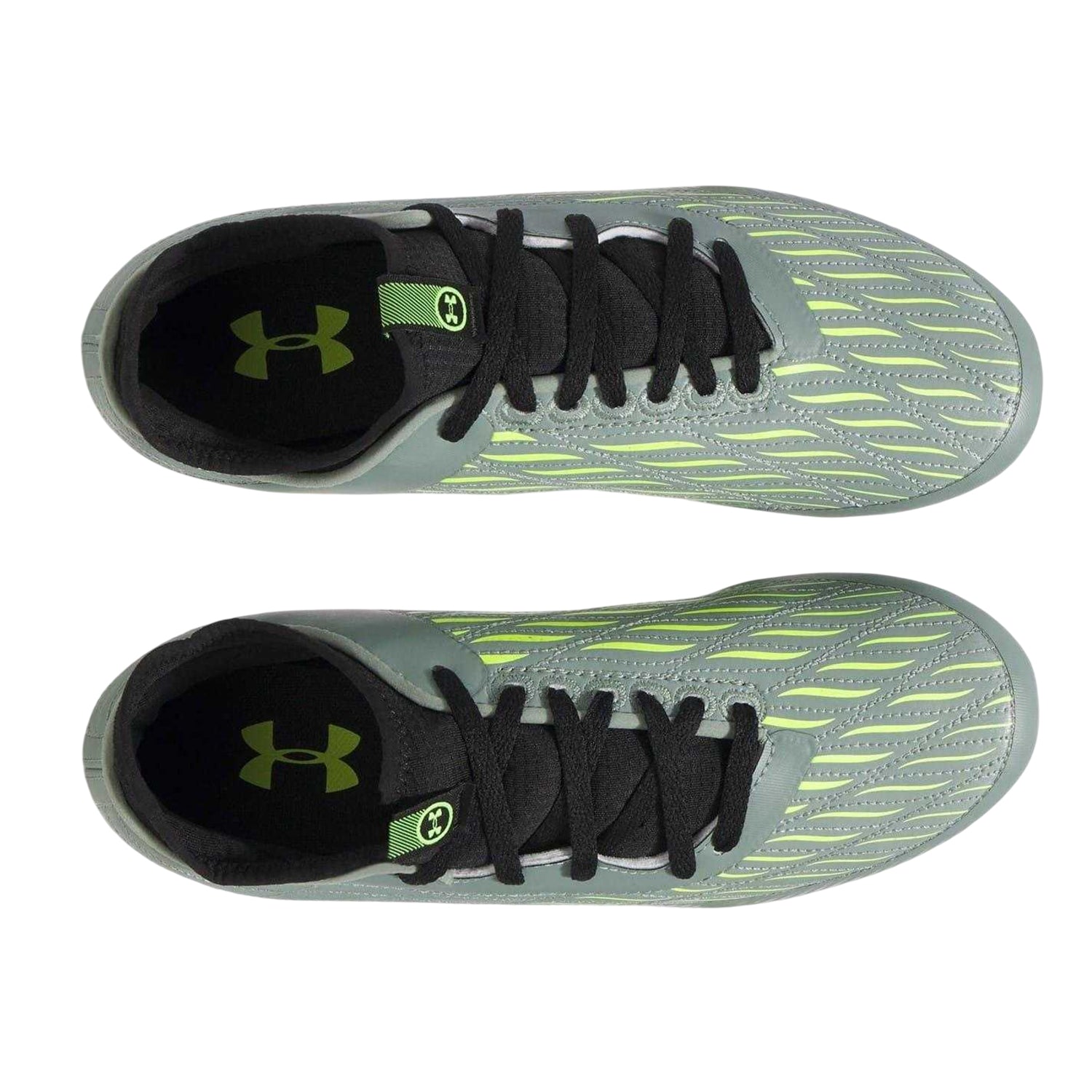 Green - Side - Under Armour Childrens-Kids Magnetico Elite 4 Firm Ground Football Boots