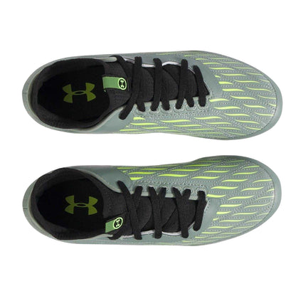 Green - Side - Under Armour Childrens-Kids Magnetico Elite 4 Firm Ground Football Boots