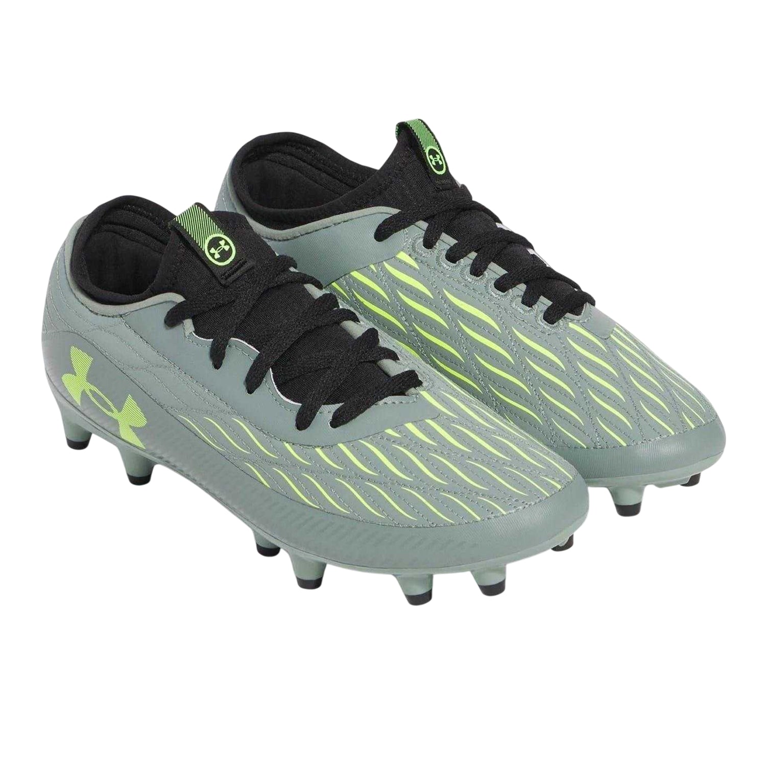 Green - Pack Shot - Under Armour Childrens-Kids Magnetico Elite 4 Firm Ground Football Boots