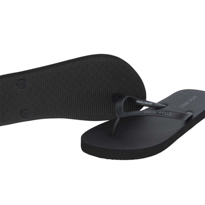 Black - Lifestyle - Jack Wills Womens-Ladies Rubber Flat Flip Flops