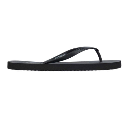 Black - Front - Jack Wills Womens-Ladies Rubber Flat Flip Flops