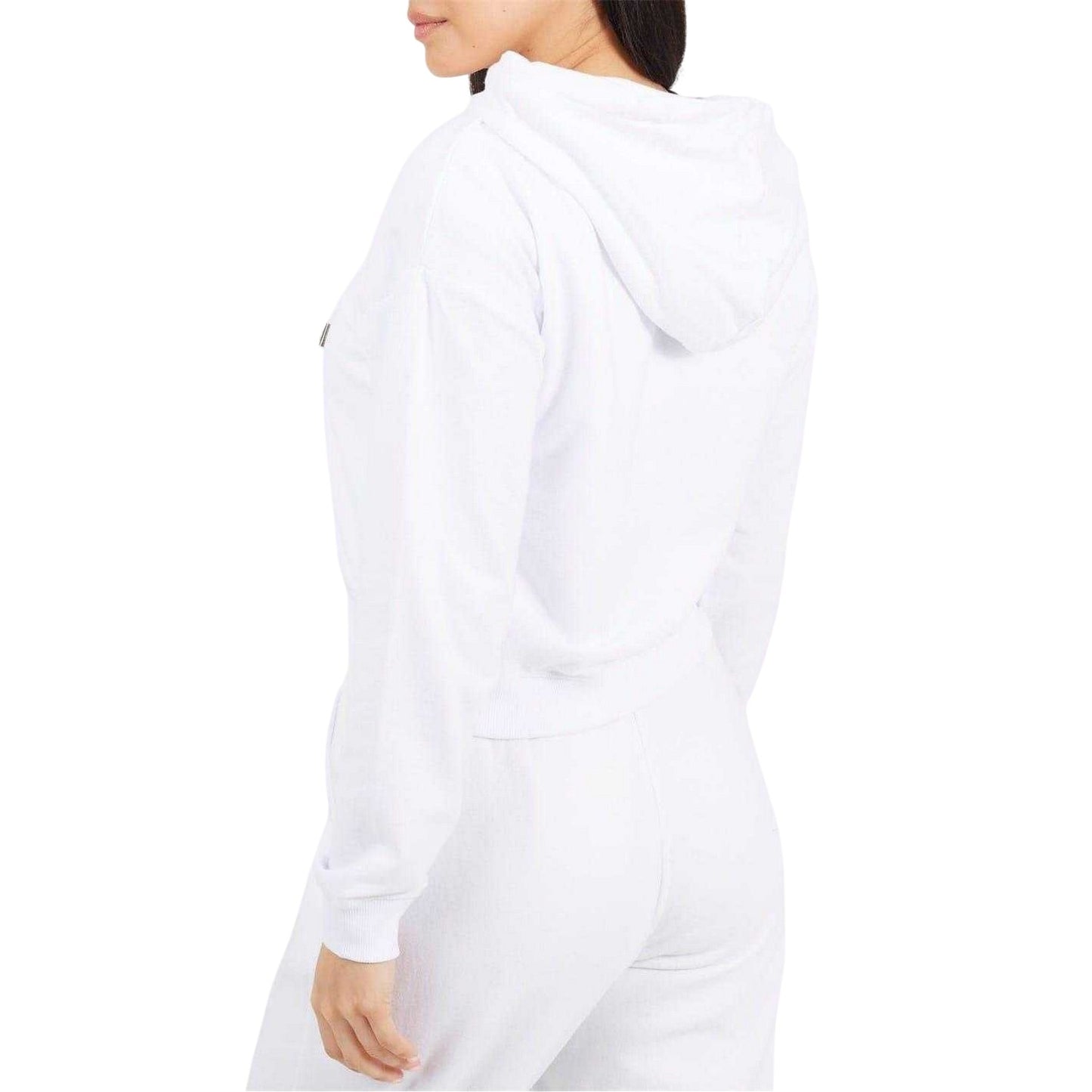 White - Back - Brave Soul Womens-Ladies Full Zip Hoodie