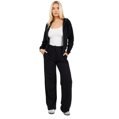 Black - Side - Brave Soul Womens-Ladies Full Zip Hoodie