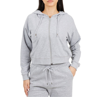 Grey Marl - Front - Brave Soul Womens-Ladies Full Zip Hoodie