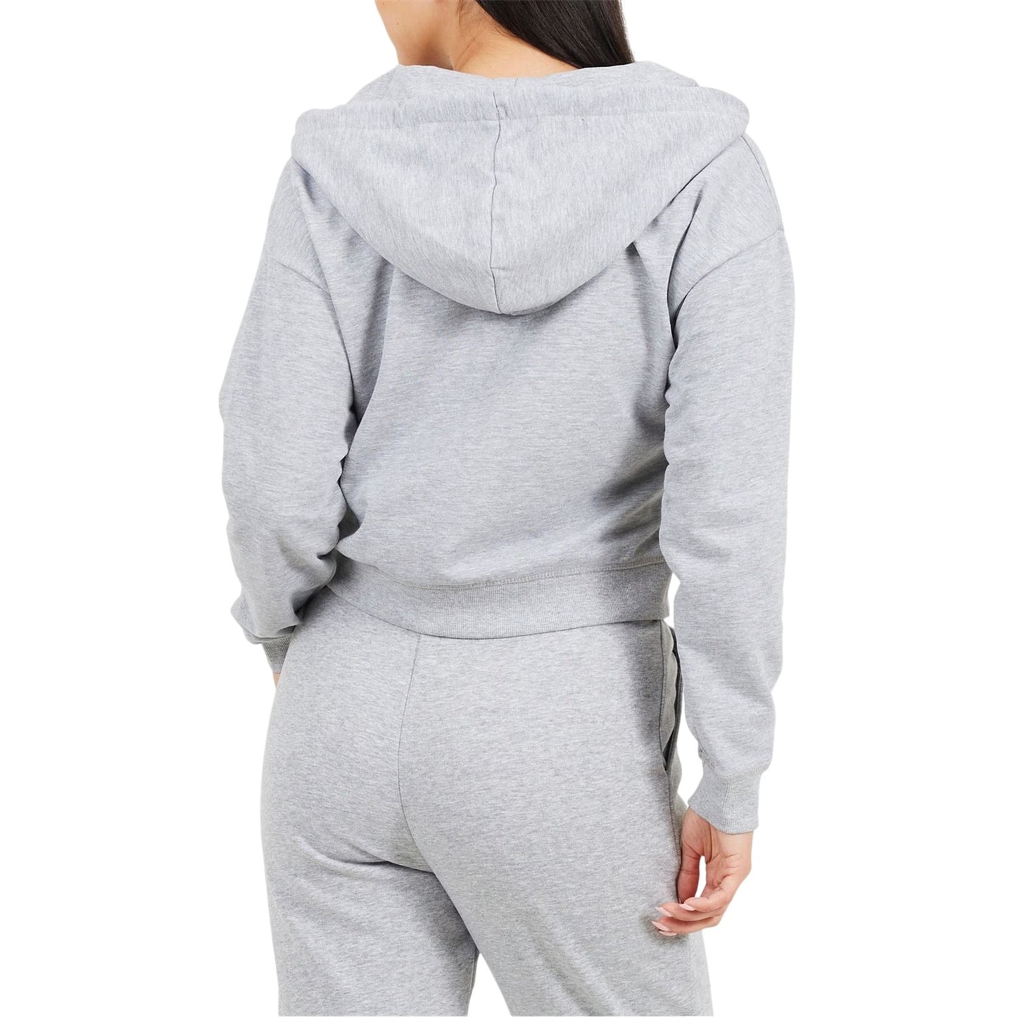 Grey Marl - Back - Brave Soul Womens-Ladies Full Zip Hoodie