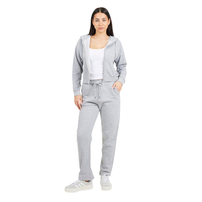 Grey Marl - Side - Brave Soul Womens-Ladies Full Zip Hoodie