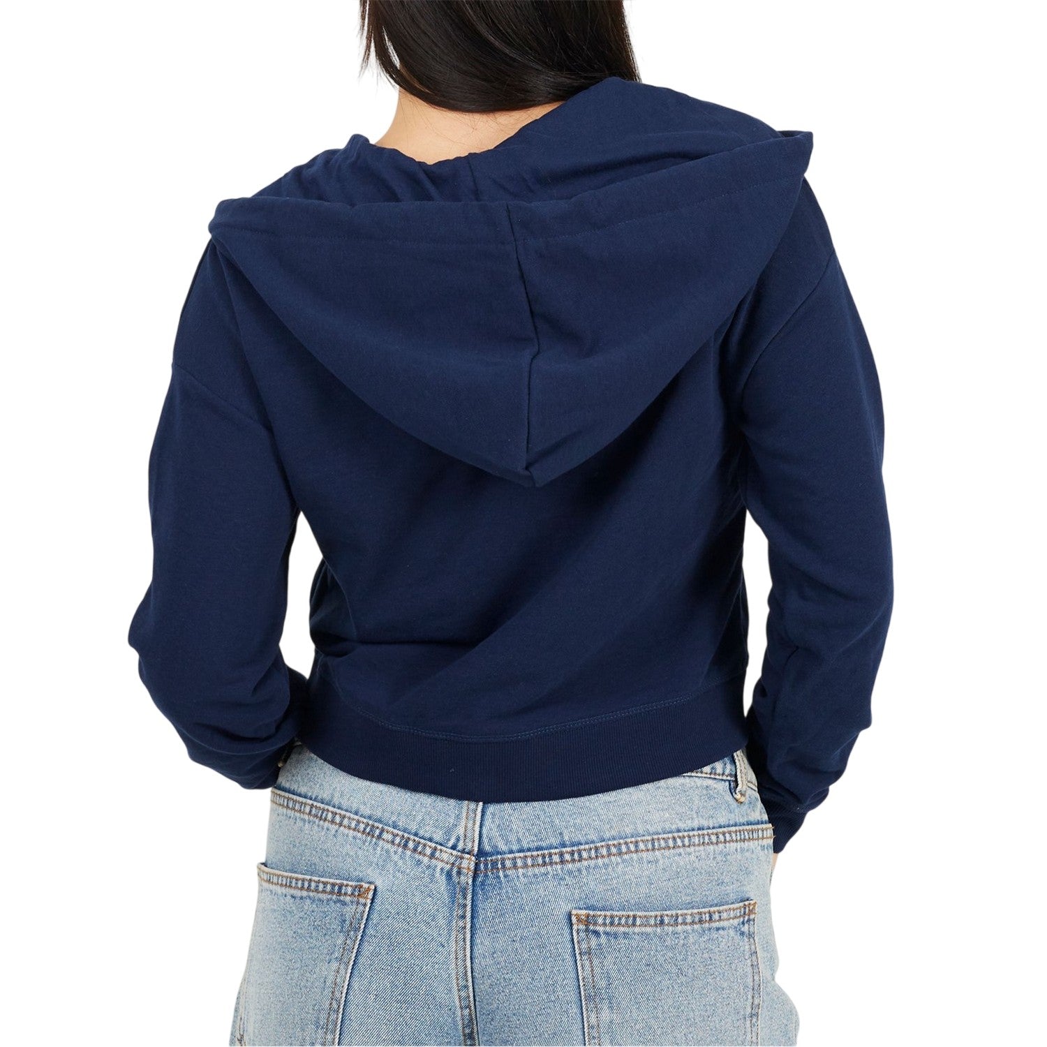 Navy - Back - Brave Soul Womens-Ladies Full Zip Hoodie